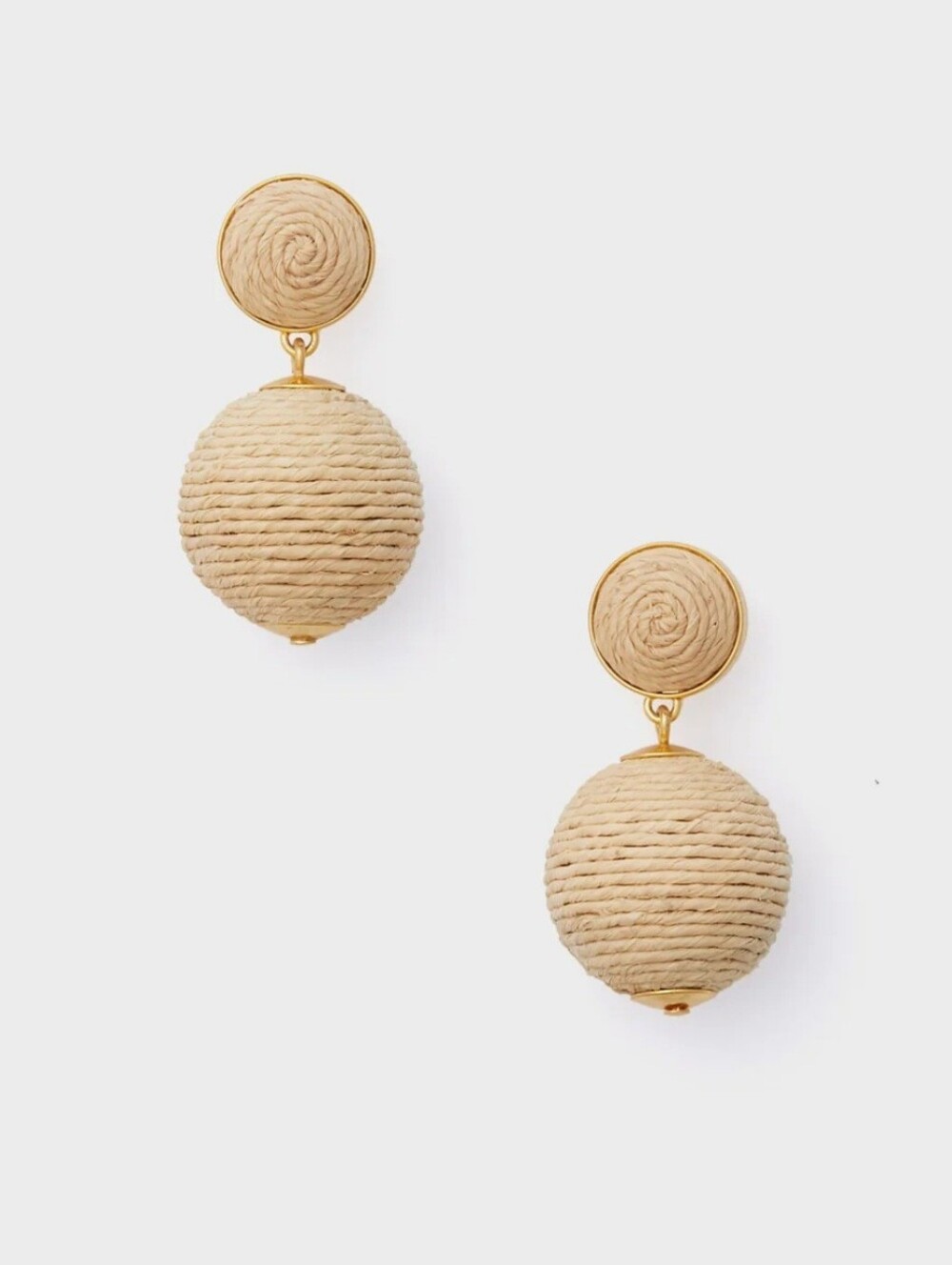 Tuckernuck Jewelry Petite Raffia Lantern Earrings $48 Light Weight